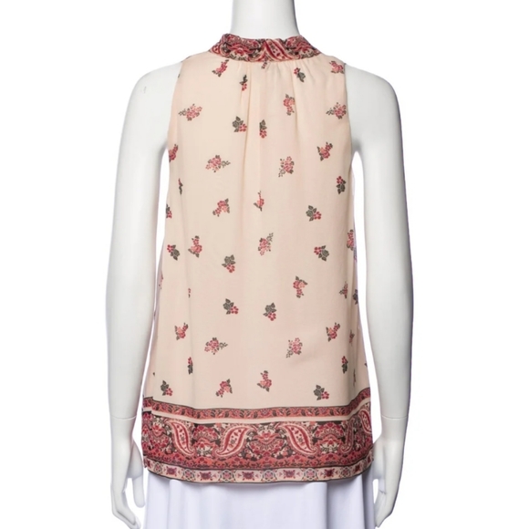 Joie Sleeveless Paisley Blouse Sz XS - Picture 3 of 3